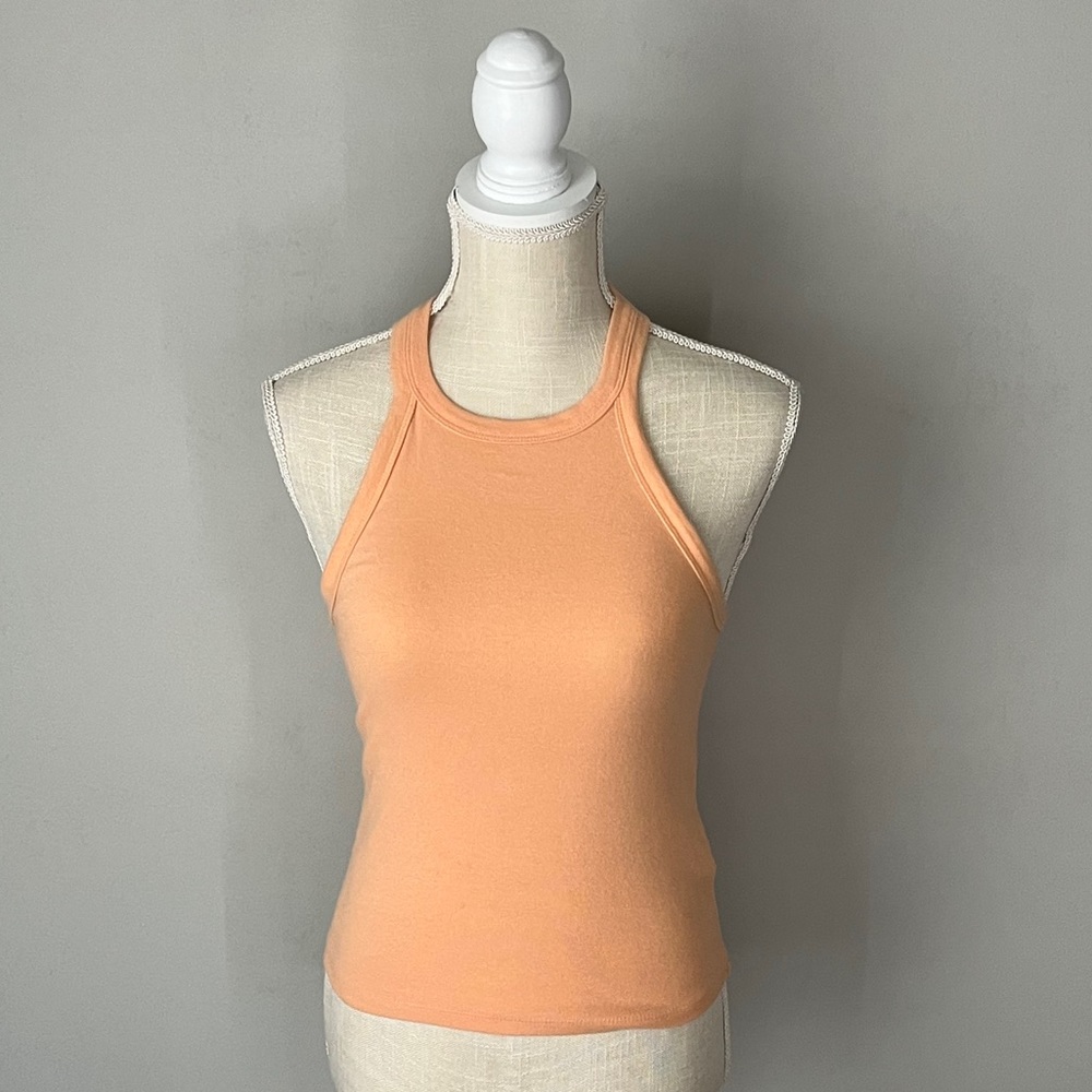 Forever 21 Orange High Neck Tank Top